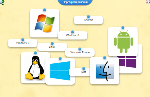 Інтерактивна вправа. Операційні системи
