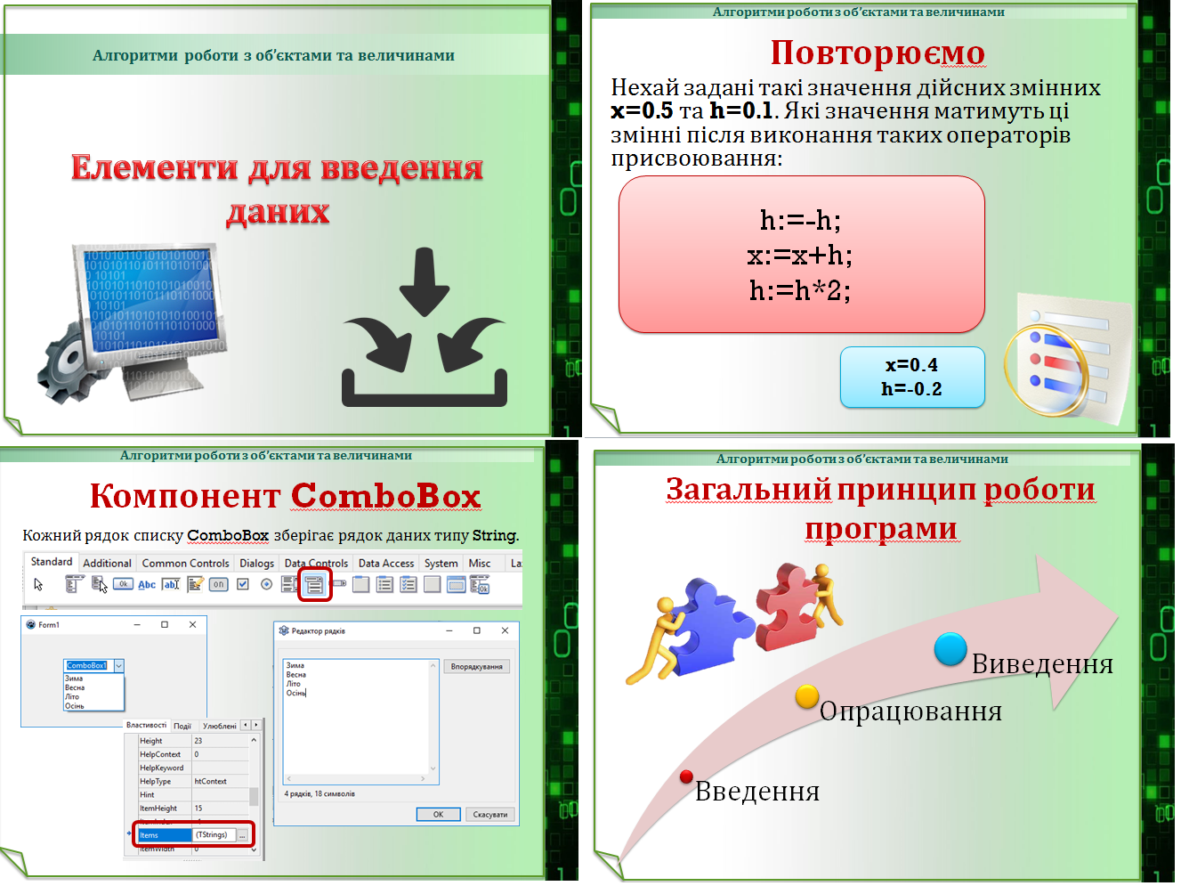 Урок 31. Елементи для введення даних