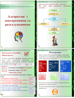 Електронний підручник. Алгоритми з розгалуженнями і повтореннями 